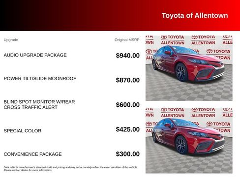 Used 2023 Toyota Camry SE w/ Audio Upgrade Package FWD image 5