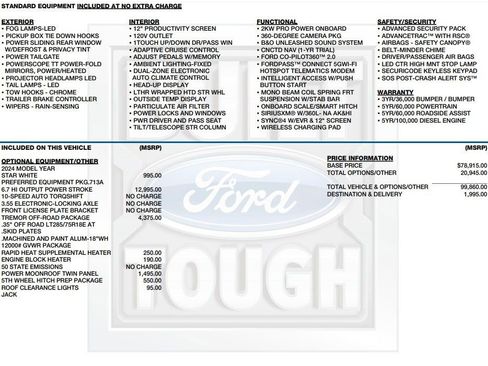 Used 2024 Ford F350 Platinum w/ Tremor Off-Road Package AWD/4WD image 2