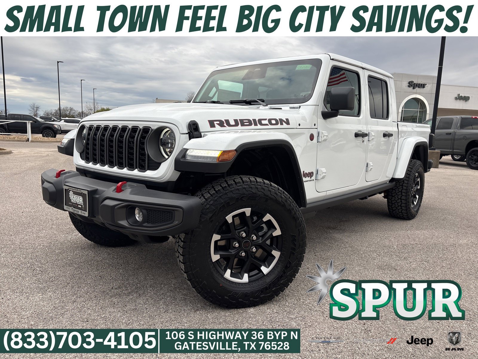 New 2026 Jeep Gladiator Rubicon w/ Steel Power Dome Hood Package AWD/4WD 360° Tour