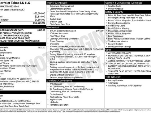 Used 2021 Chevrolet Tahoe LS w/ Max Trailering Package image 12