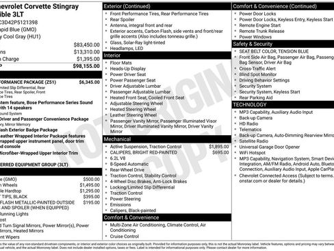 Used 2023 Chevrolet Corvette Stingray Premium Conv w/ Z51 Performance Package RWD image 5