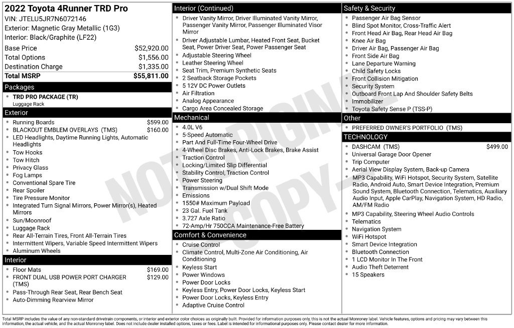 Certified 2022 Toyota 4Runner TRD Pro AWD/4WD image 30
