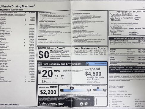 Used 2022 BMW M550i xDrive w/ Premium Package image 43