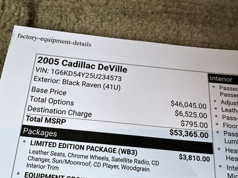 Used 2005 Cadillac De Ville w/ Limited Edition Package FWD image 40