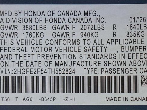 New 2026 Honda Civic Sport image 21