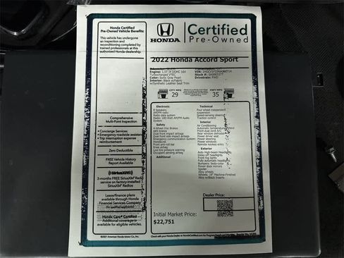 Used 2022 Honda Accord Sport image 12