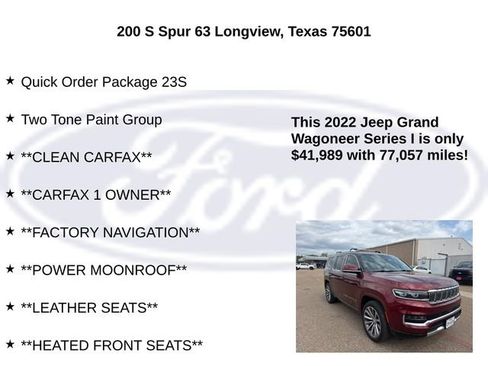 Used 2022 Jeep Grand Wagoneer Series I image 5