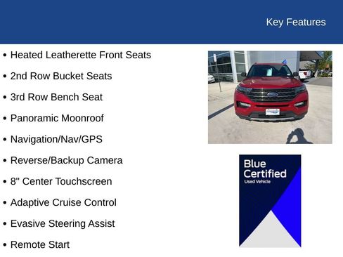 Certified 2022 Ford Explorer XLT w/ Equipment Group 202A RWD image 39