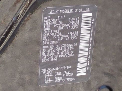 Used 2018 Nissan Armada Platinum w/ Captain Seat Package image 33