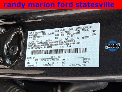 Used 2020 Ford F150 Platinum w/ Technology Package image 28