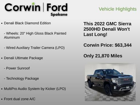 Used 2022 GMC Sierra 2500 Denali w/ Denali Black Diamond Edition AWD/4WD image 12