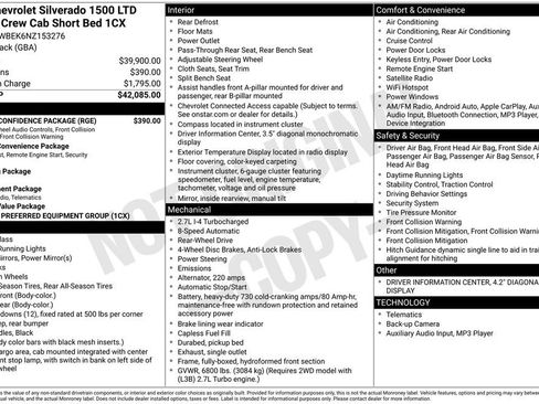 Used 2022 Chevrolet Silverado 1500 Custom w/ Safety Confidence Package image 2