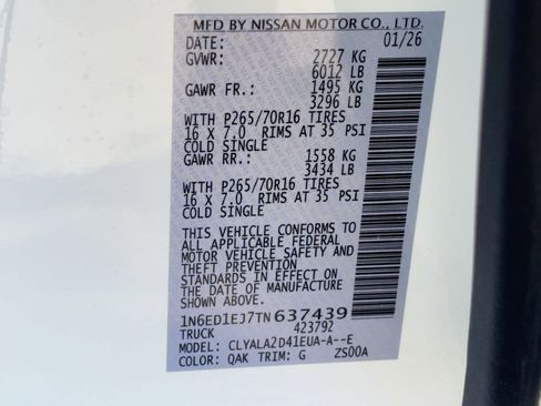 New 2026 Nissan Frontier S image 20