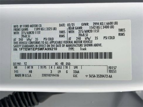 Used 2021 Ford F150 Lariat w/ Equipment Group 502A High image 34