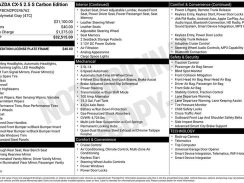 Used 2023 MAZDA CX-5 Carbon Edition image 10