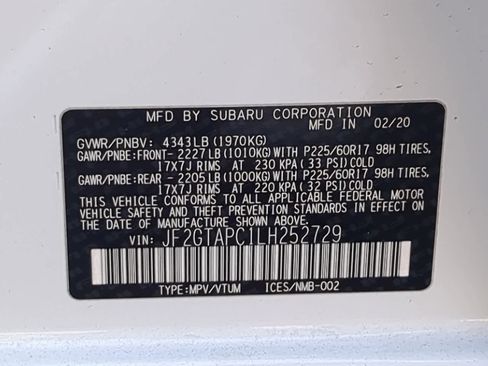 Used 2020 Subaru Crosstrek 2.0i Premium image 33