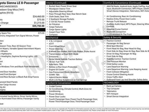 Used 2021 Toyota Sienna LE image 4