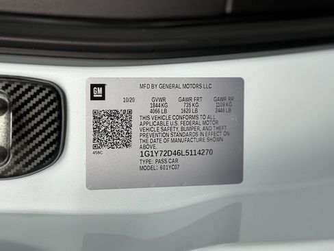 Used 2020 Chevrolet Corvette Stingray Preferred Cpe w/ 2LT Preferred Equipment Group image 41