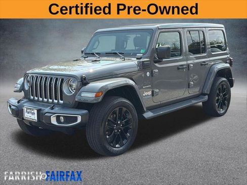 Certified 2021 Jeep Wrangler Unlimited Sahara w/ Cold Weather Group AWD/4WD image 1