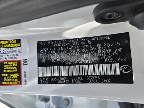 Certified 2025 Lexus ES 350 w/ Premium Package FWD image 31