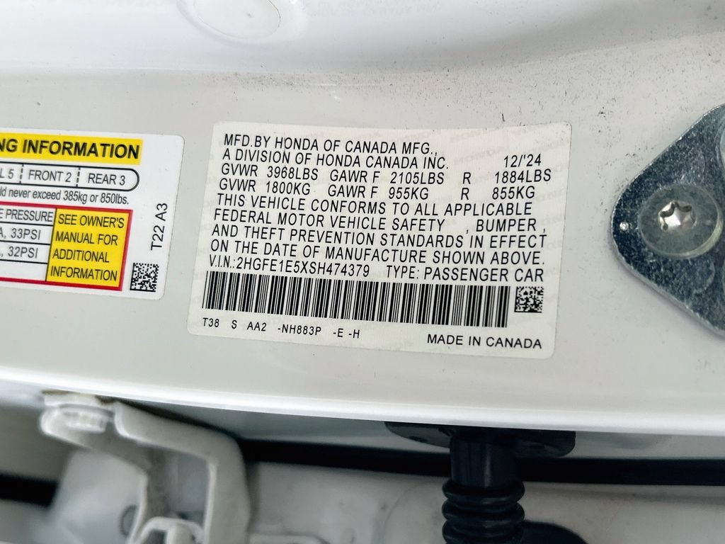Certified 2025 Honda Civic Si image 33