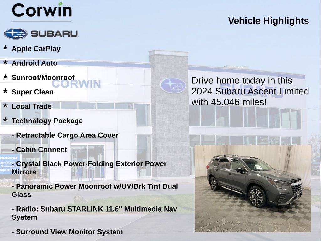 Used 2024 Subaru Ascent Limited w/ Technology Package AWD/4WD image 6