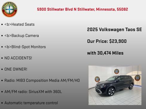 Used 2025 Volkswagen Taos SE AWD/4WD image 5