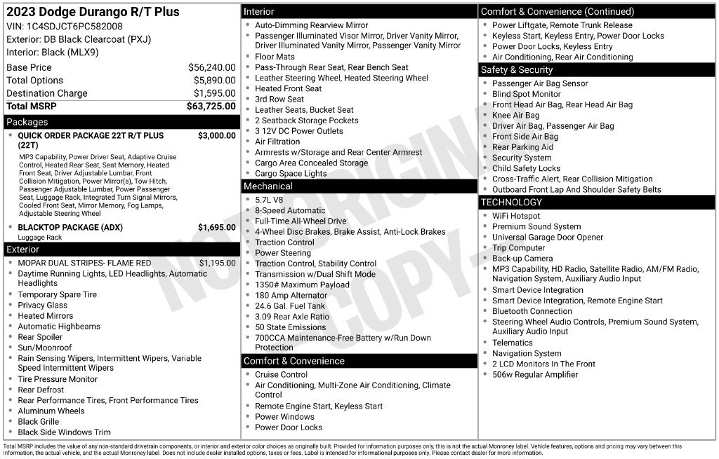 Used 2023 Dodge Durango R/T AWD/4WD image 4