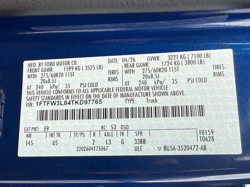 New 2026 Ford F150 XLT w/ Equipment Group 302A MID AWD/4WD image 20