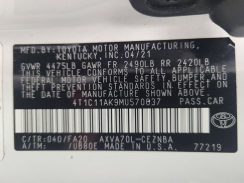 Used 2021 Toyota Camry LE image 33