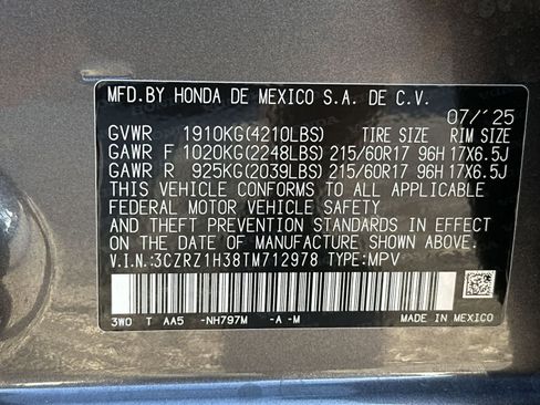 Used 2026 Honda HR-V LX image 2