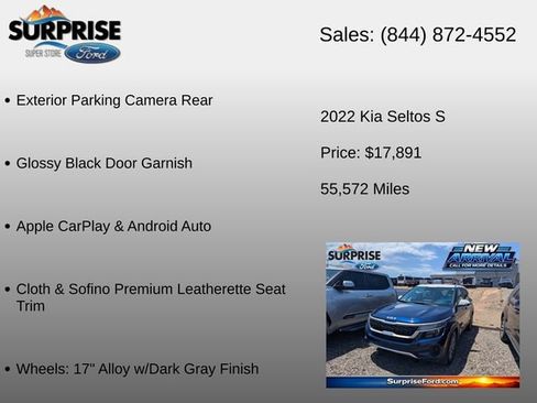 Used 2022 Kia Seltos S FWD image 12