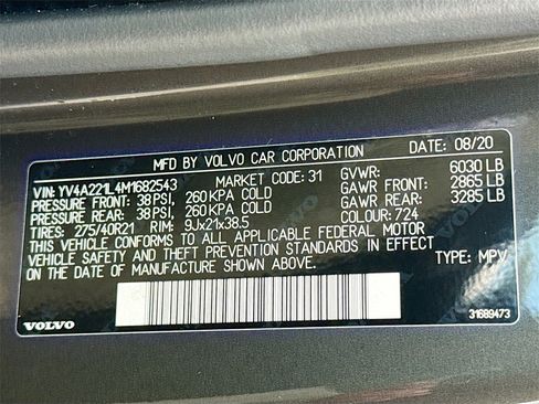 Used 2021 Volvo XC90 T6 Inscription w/ Protection Package Premier image 36