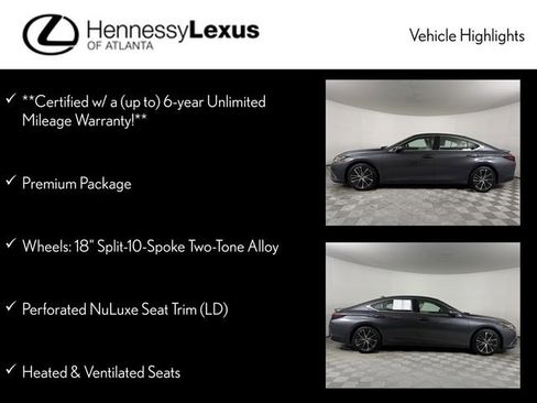 Certified 2025 Lexus ES 300h w/ Premium Package FWD image 12