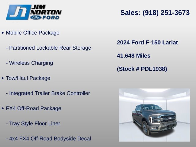 Certified 2024 Ford F150 Lariat w/ Equipment Group 502A High AWD/4WD image 14