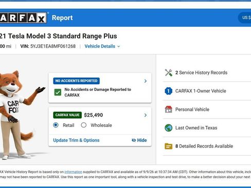 Used 2021 Tesla Model 3 Standard Range Plus RWD image 10
