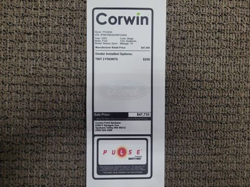 New 2025 Ford Bronco Sport Badlands w/ Sasquatch Badlands Package image 2