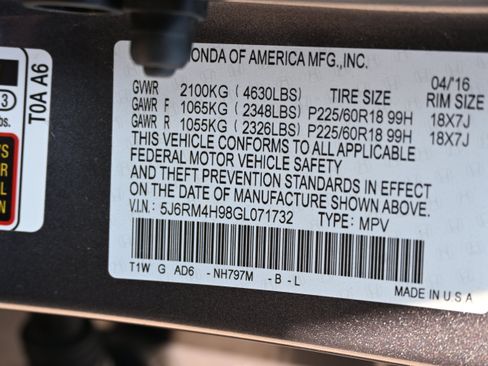 Used 2016 Honda CR-V Touring image 19