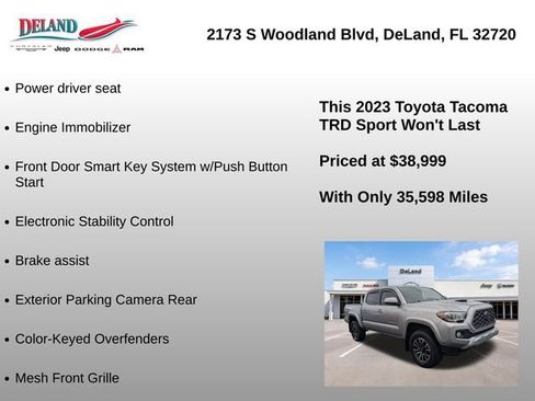 Used 2023 Toyota Tacoma TRD Sport w/ Technology Package AWD/4WD image 12