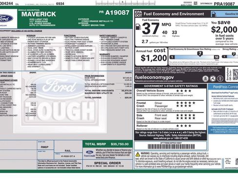 Used 2023 Ford Maverick Lariat w/ Lariat Luxury Package image 40