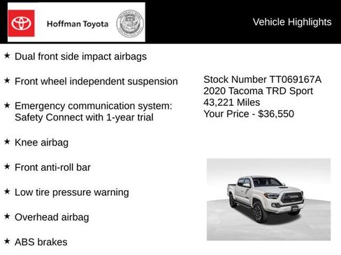 Used 2020 Toyota Tacoma TRD Sport AWD/4WD image 20