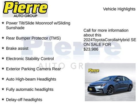 Used 2024 Toyota Corolla SE w/ SE Package FWD image 15
