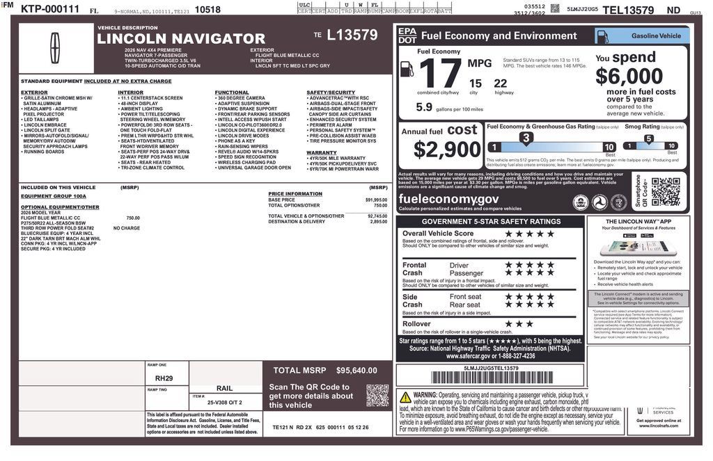 New 2026 Lincoln Navigator Premiere AWD/4WD image 29