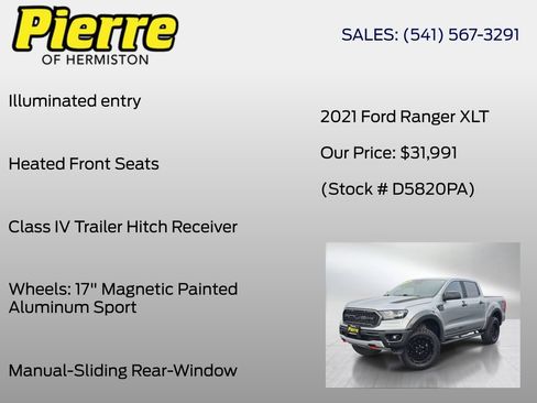 Used 2021 Ford Ranger XLT w/ Equipment Group 302A High image 16