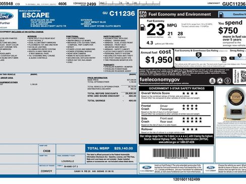 Used 2016 Ford Escape SE AWD/4WD image 1