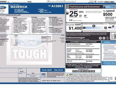 Certified 2022 Ford Maverick Lariat w/ Equipment Group 500A Standard AWD/4WD image 5