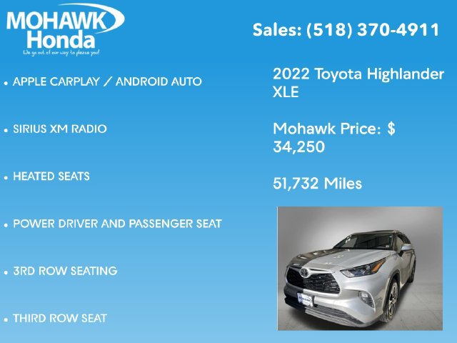 Used 2022 Toyota Highlander XLE AWD/4WD image 14