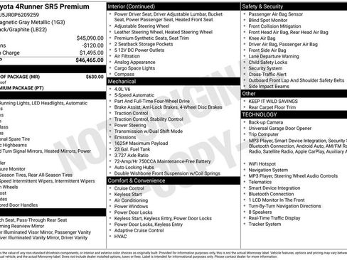 Used 2023 Toyota 4Runner SR5 Premium w/ Moonroof Package AWD/4WD image 3