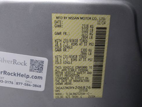 Used 2015 Nissan Murano SL w/ SL Technology Package image 33