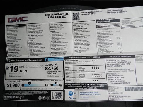 Used 2018 GMC Canyon SLE w/ SLE Convenience Package AWD/4WD image 15